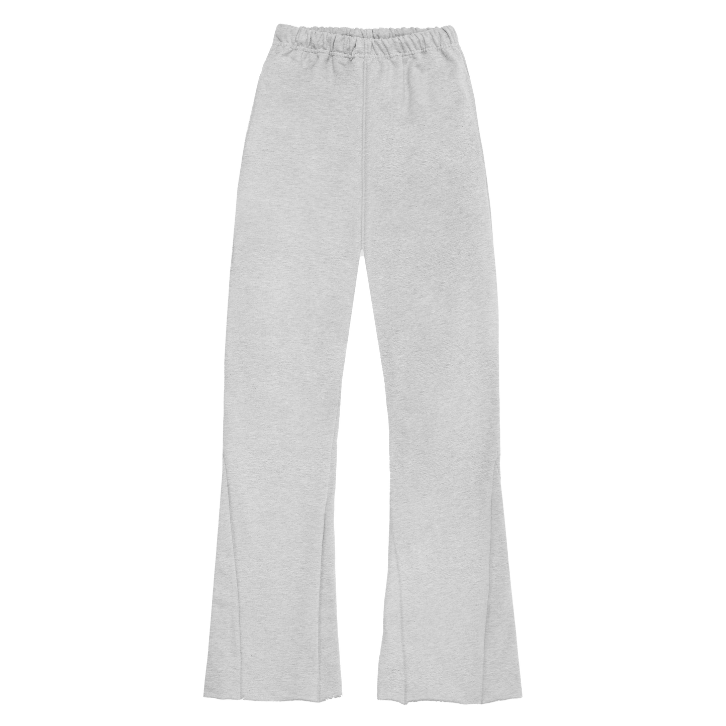 grey stacked sweatpants