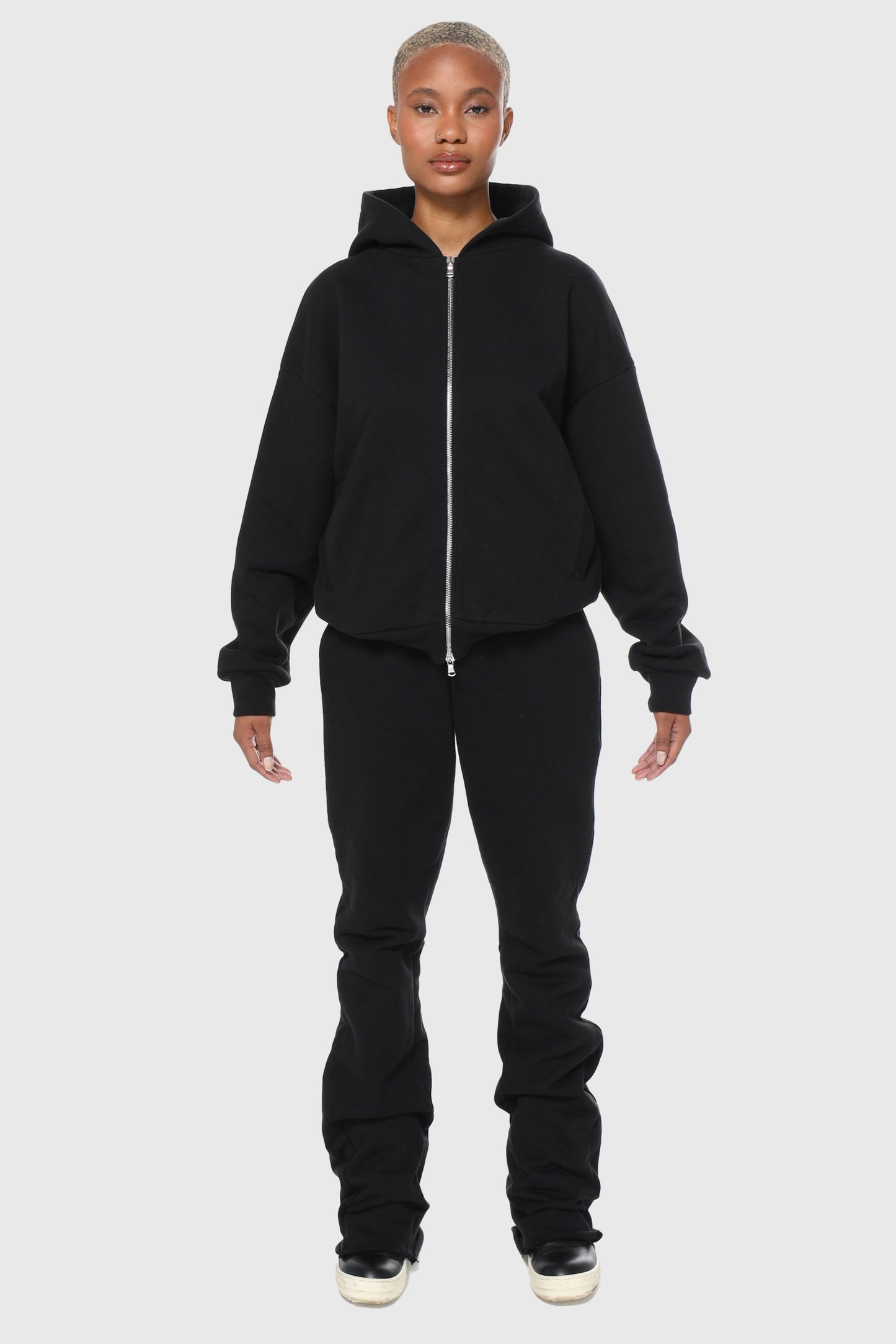 Black zip up hoodie