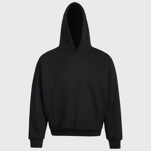 black organic cotton hoodie