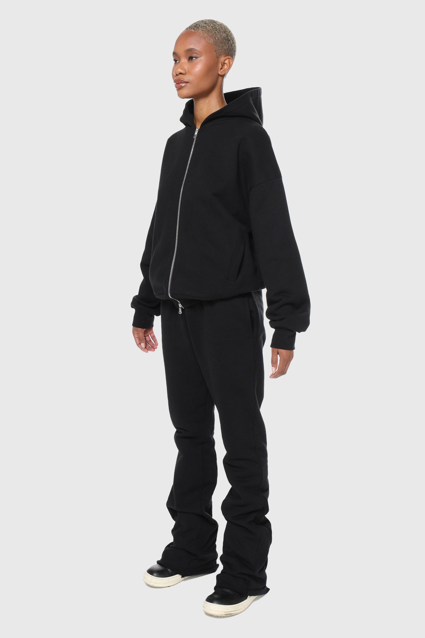 Black zip up hoodie