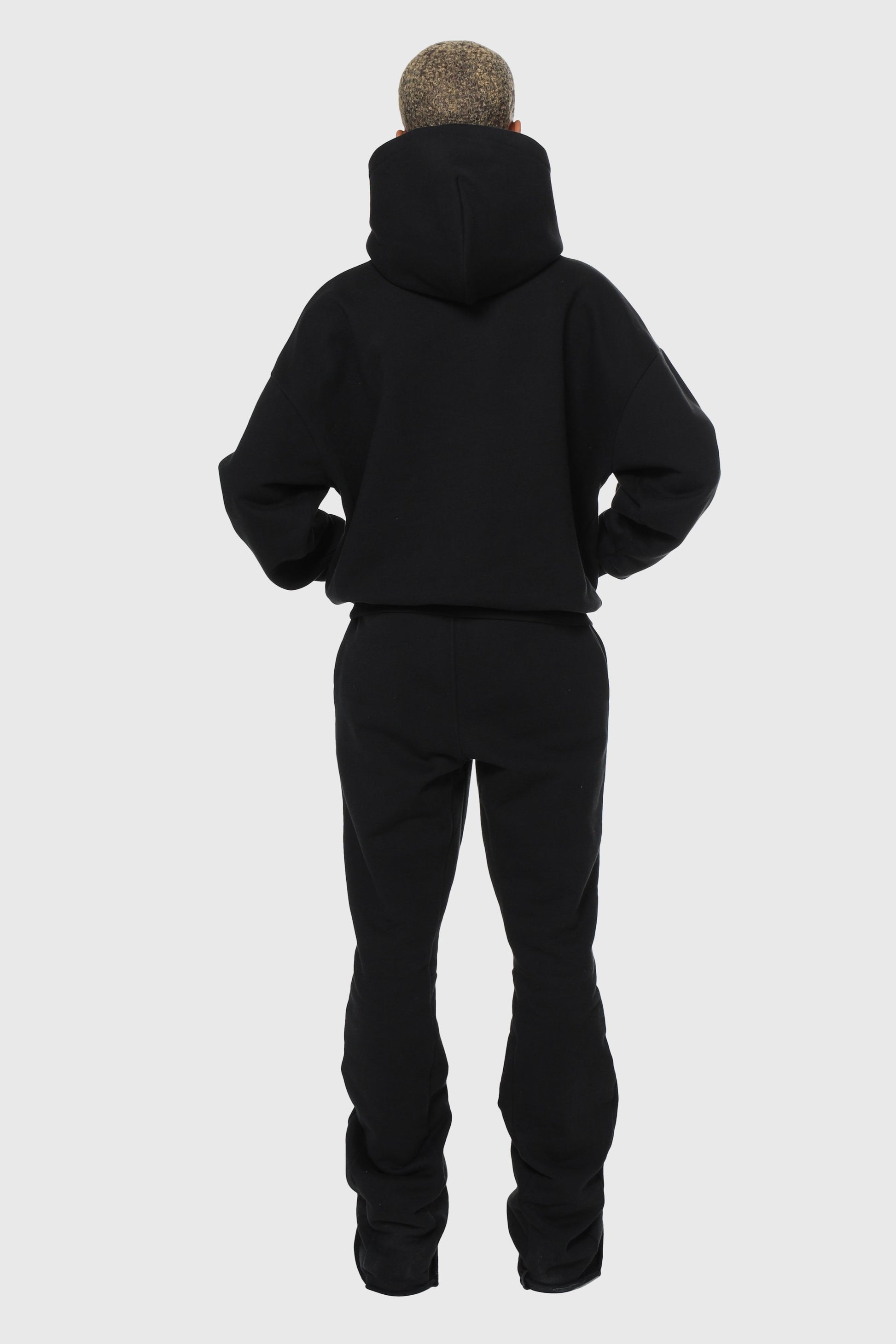 black organic cotton hoodie