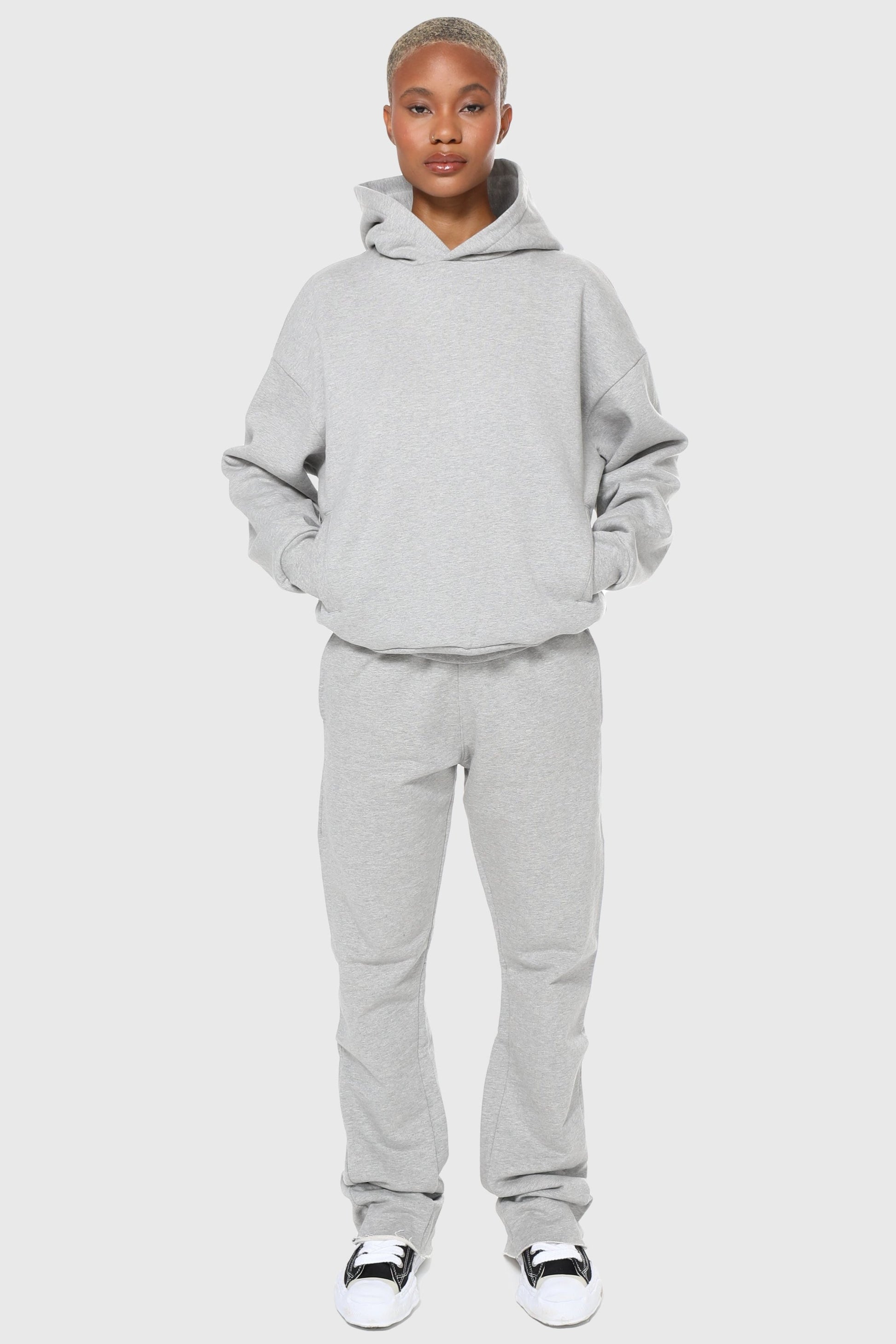 grey organic cotton hoodie