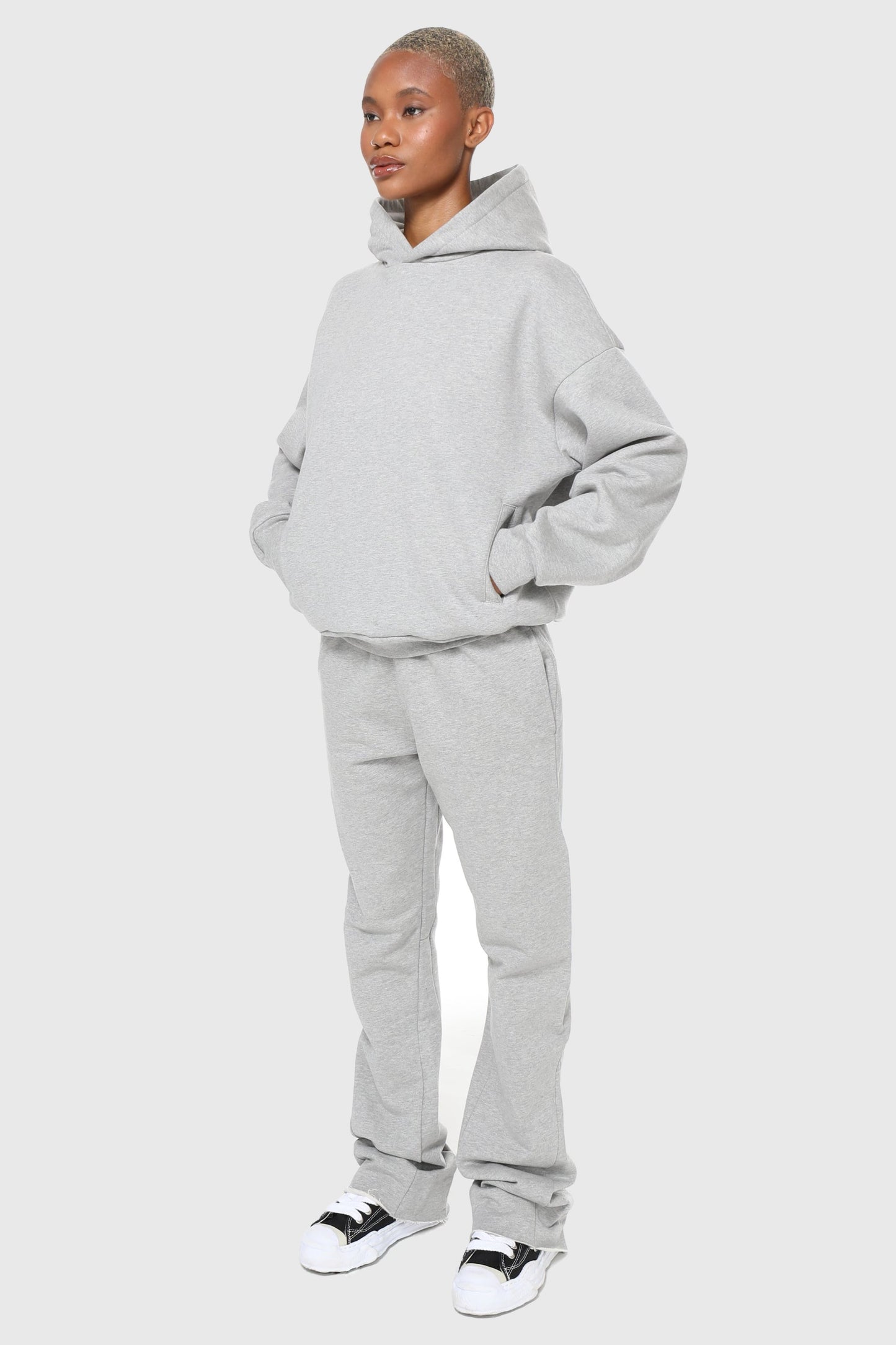 grey organic cotton hoodie